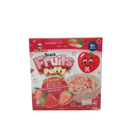IBU ANIS Snack Fruits Puffy Strawberry 10g x 3 (6m+)